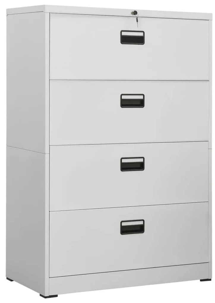 vidaXL Arquivador 90x46x134 cm aço cinzento-claro