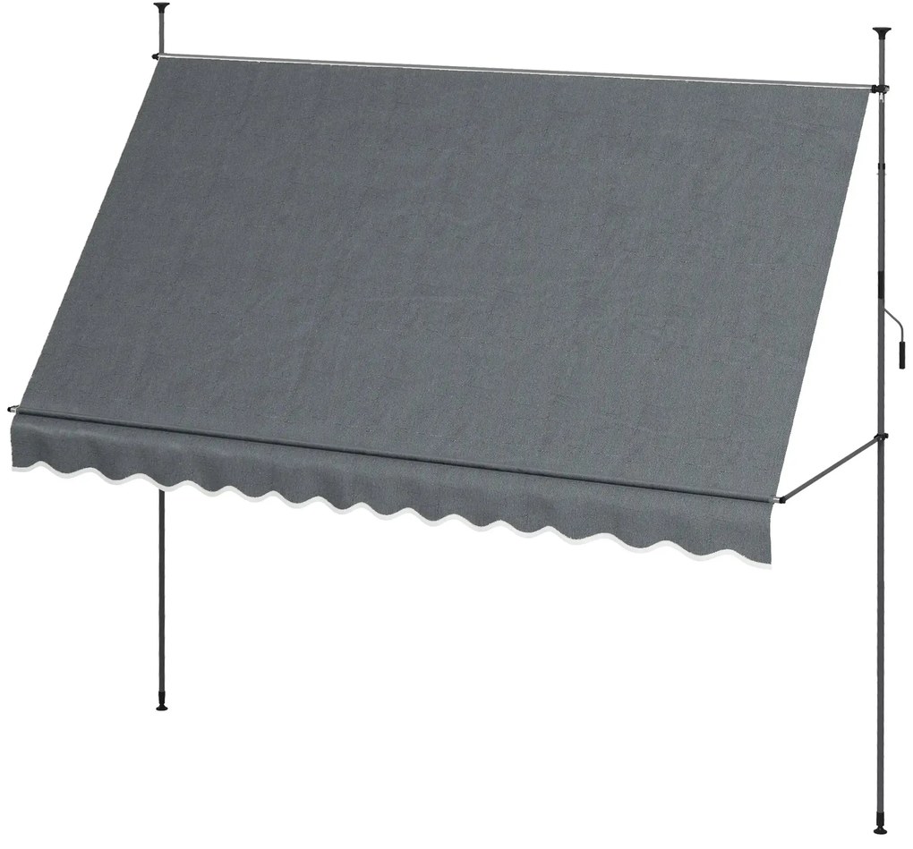 Toldo de Parede Manual Cascais – 350x250 cm – Retrátil com Manivela e