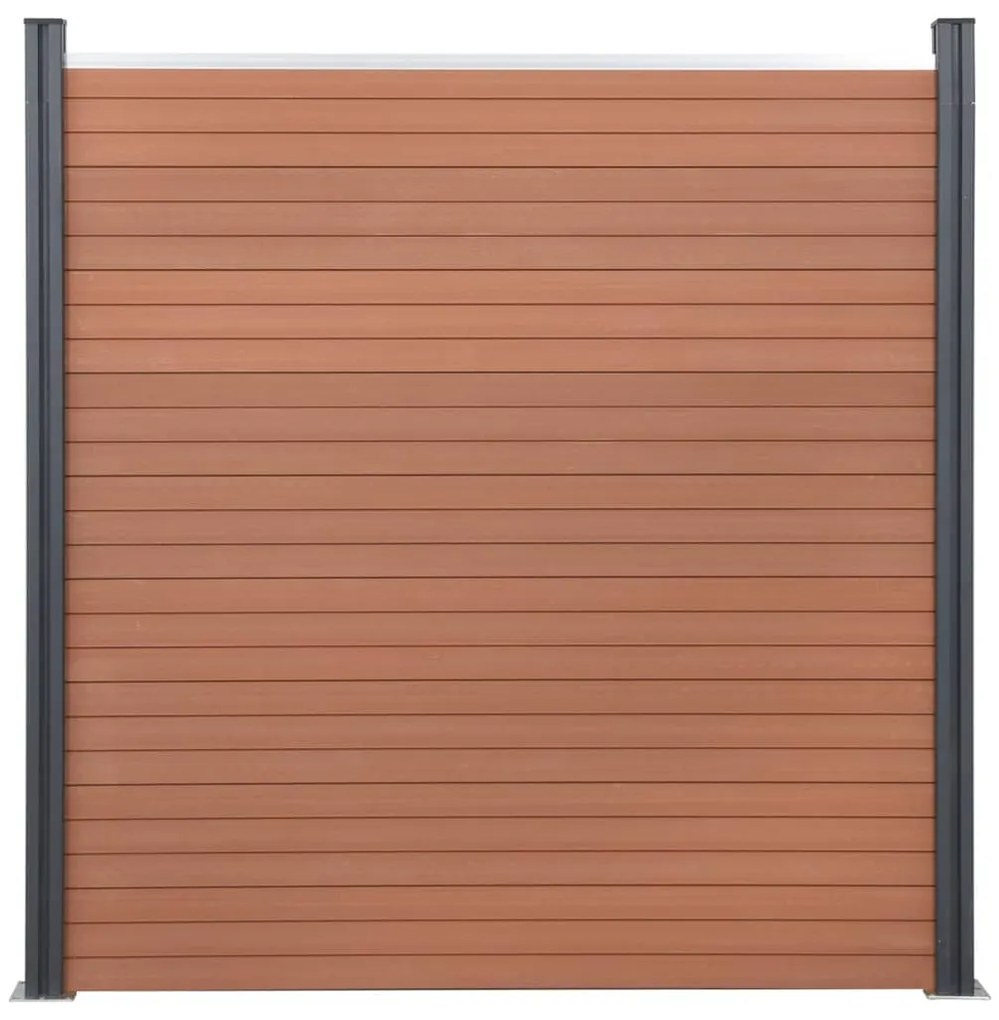 Conjunto de painéis de vedação 353x186 cm WPC castanho