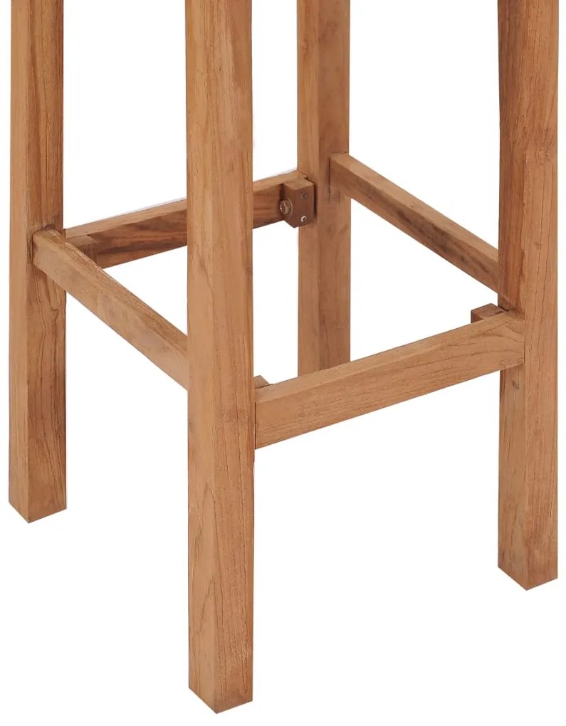 Bancos de bar 4 pcs madeira de teca maciça