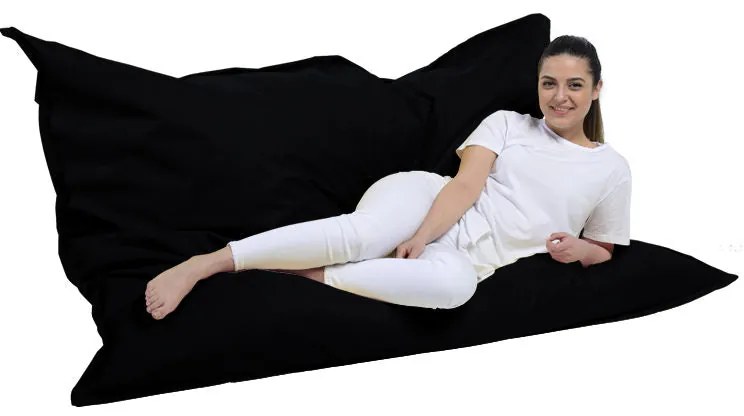 Puff de Jardim Giant Cushion 140x180 – Preto – 180x140x30 cm | Tribo H