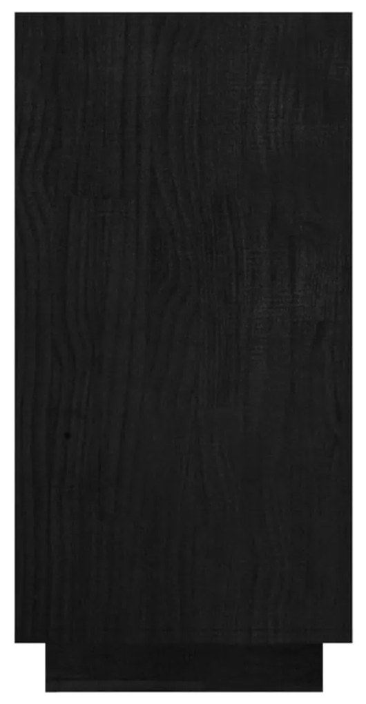 Estante 80x35x71 cm madeira de pinho maciça preto