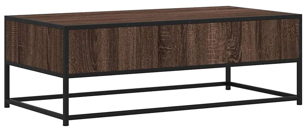 Mesa centro 100x50x35 cm deriv. madeira/metal carvalho castanho