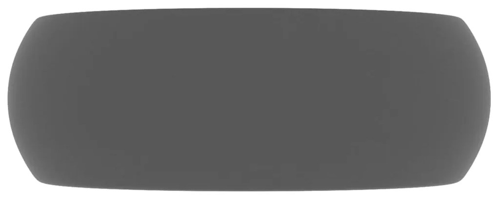 Lavatório luxuoso redondo 40x15cm cerâmica cinzento-escuro mate