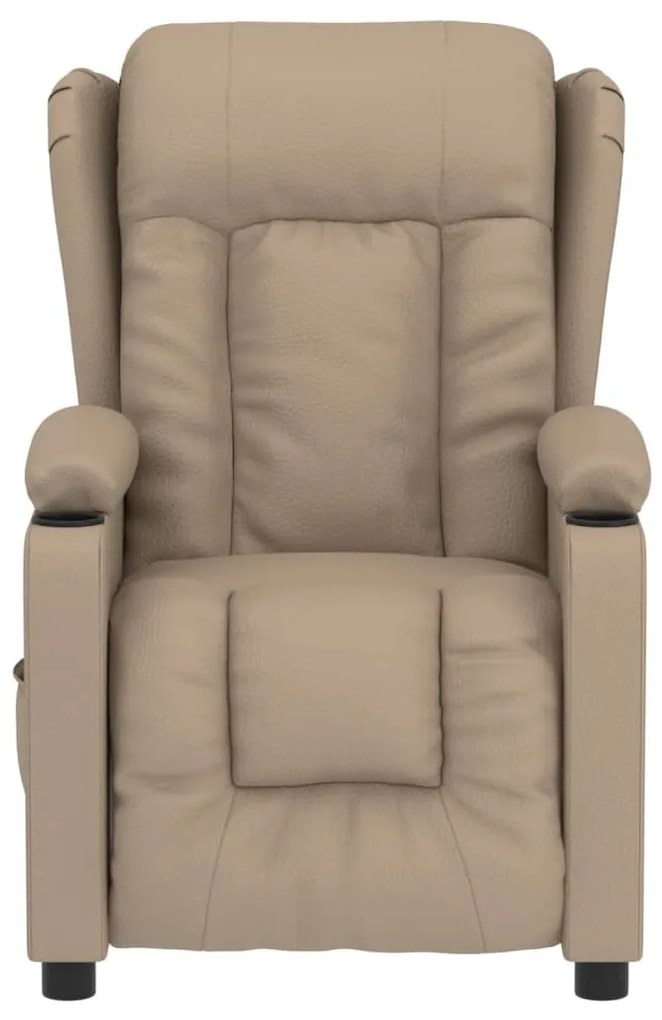 Poltrona reclinável elétrica couro artificial cor cappuccino