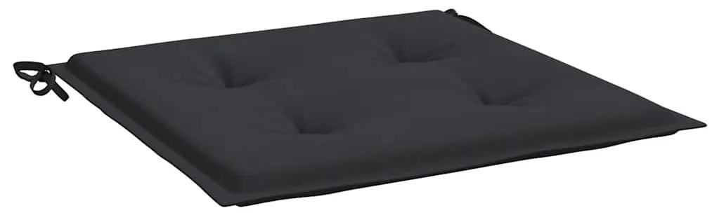 Almofadões p/ cadeiras de jardim 4 pcs tecido oxford preto