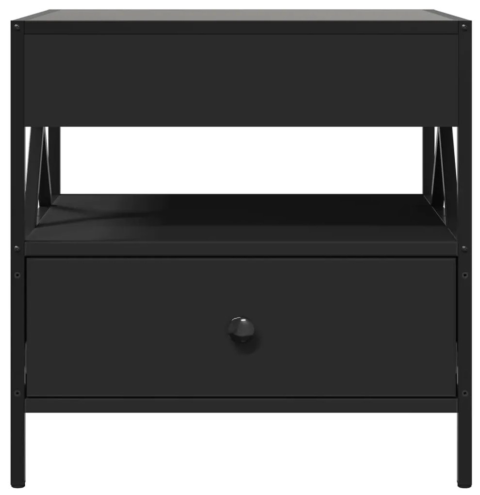 Mesa de centro c/ luzes LED Infinity 50x50x51 cm preto
