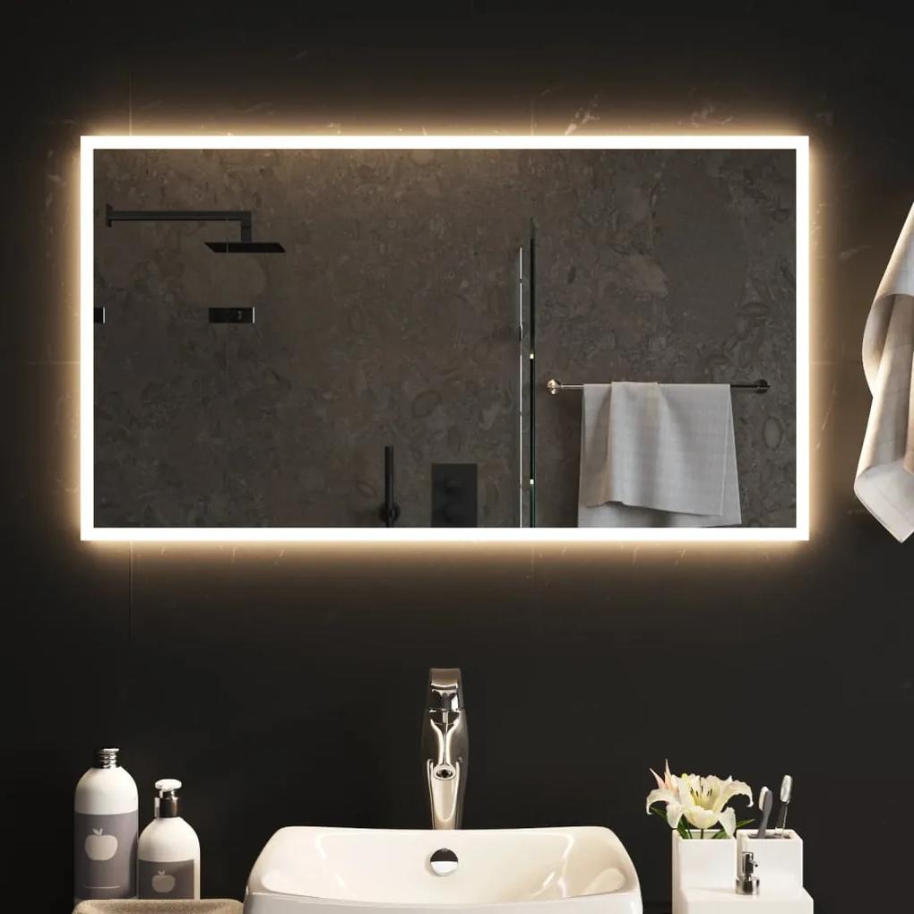 151770 vidaXL Espelho de casa de banho com luzes LED 90x50 cm