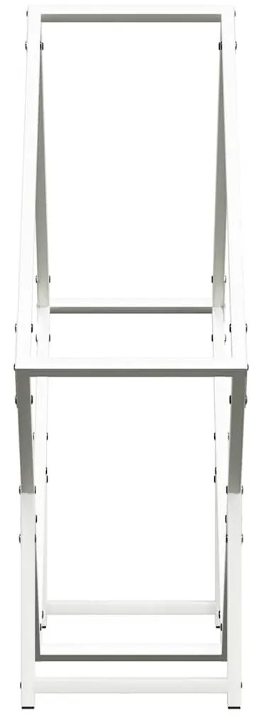 Suporte para lenha 80x25x80 cm aço laminado a frio branco