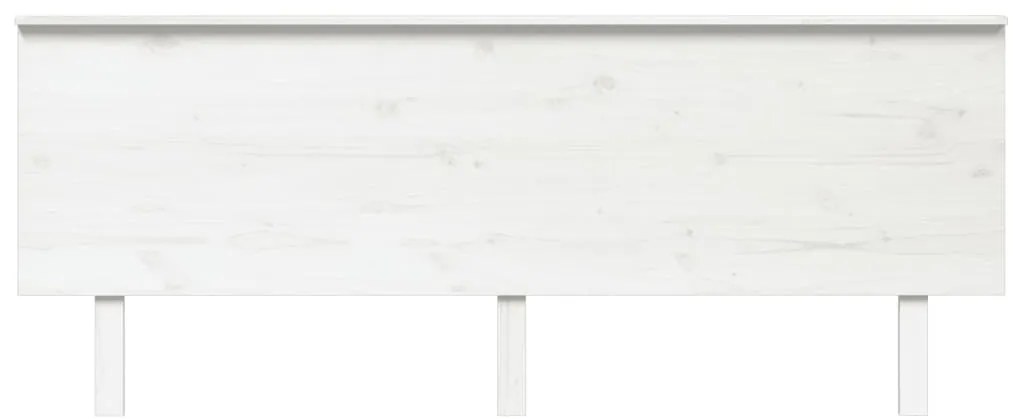 Cabeceira de cama 204x6x82,5 cm pinho maciço branco