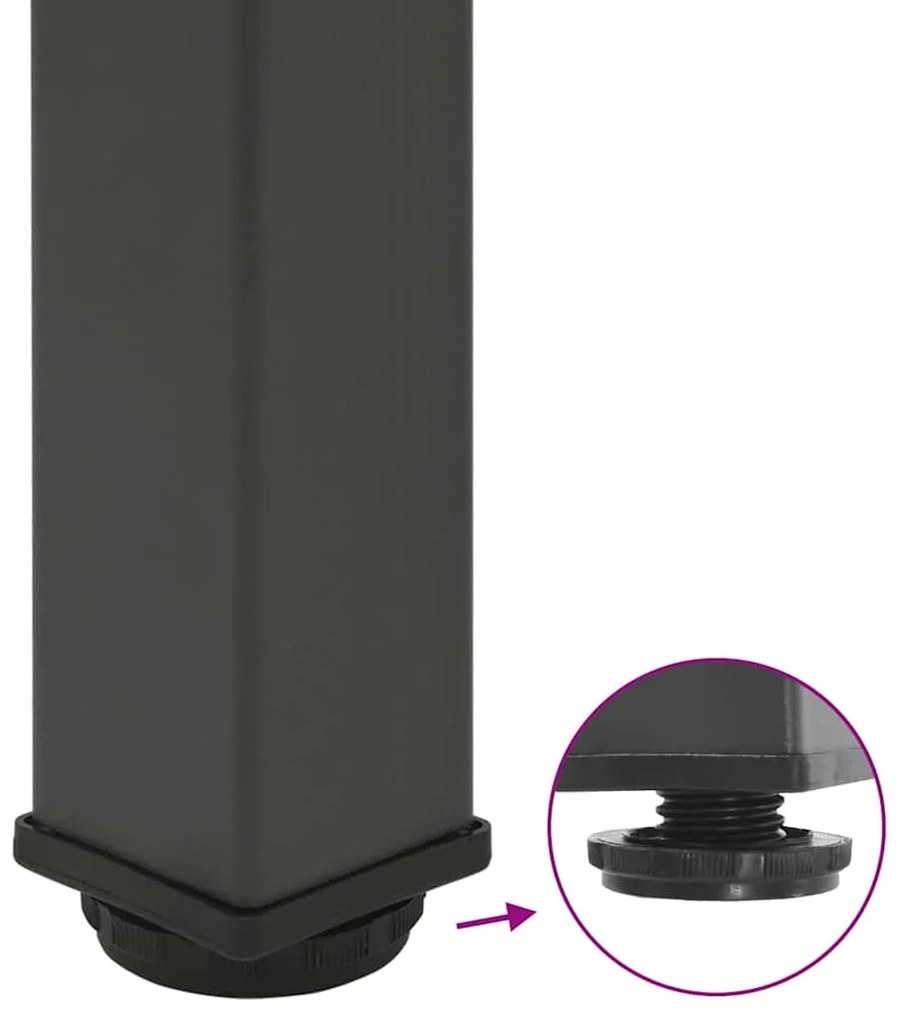 Pés para mesa de bar 4 peças antracite 110-112 cm aço
