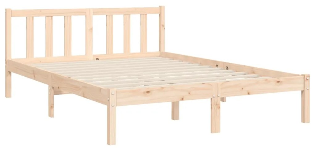 Cama sem colchão 140x190 cm madeira de pinho maciça