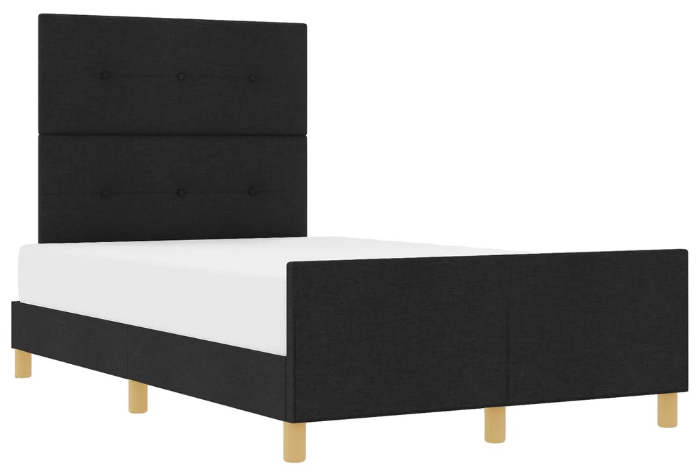 Cama vidaXL Preta 120x190 cm em Tecido