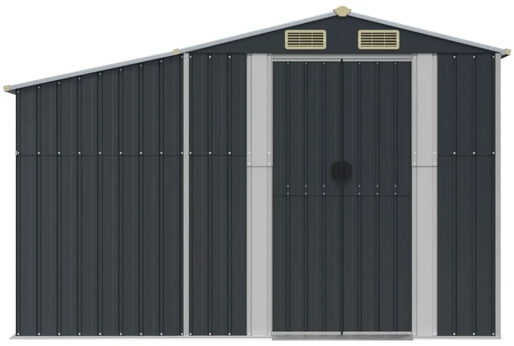 Abrigo de jardim 277x192,5x179 cm aço galvanizado antracite
