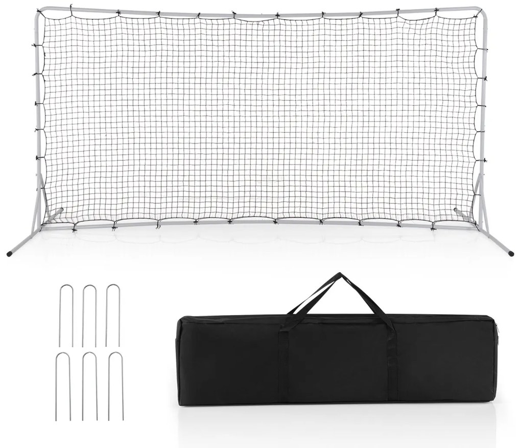 Gol de futebol de 12' x 6'/8' x 6'/6' x 4' com estacas de chão e cones de futebol