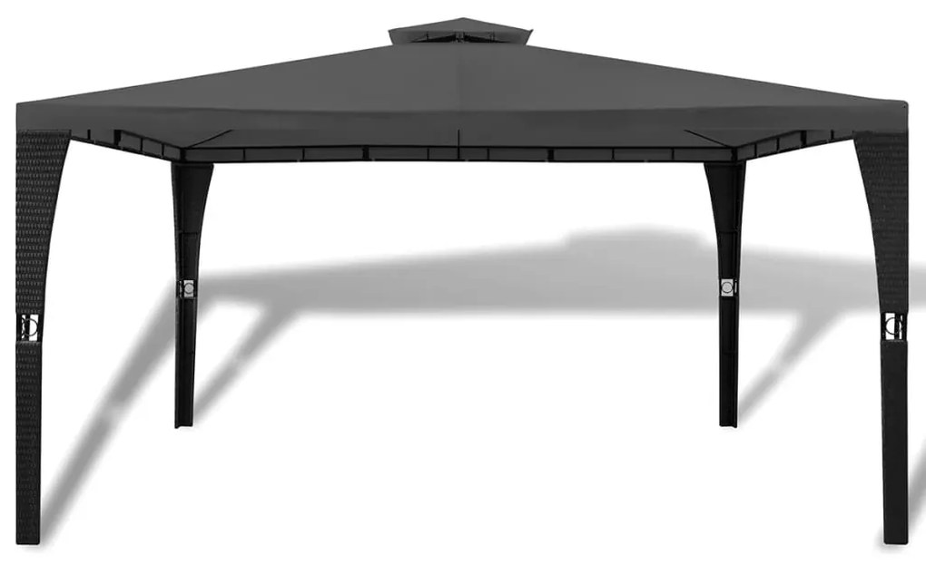 Gazebo com telhado 3 x 4 m cinzento escuro