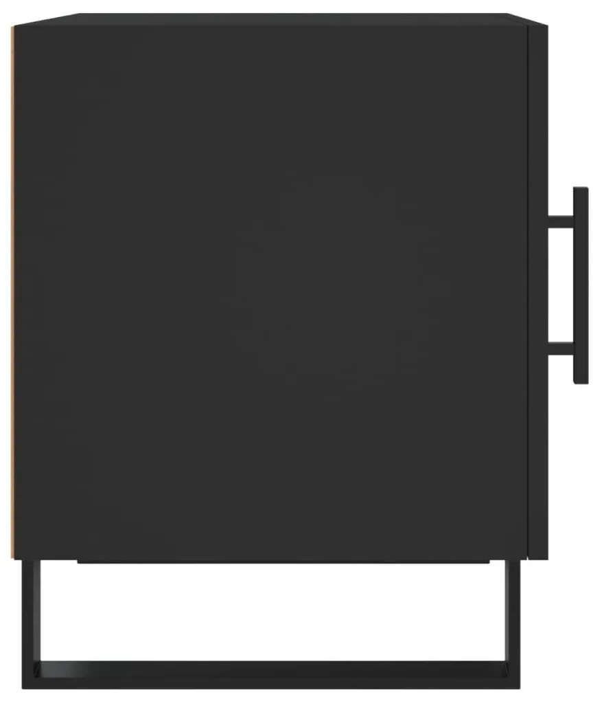 Mesa de cabeceira 2 pcs 40x40x50 cm derivados de madeira preto