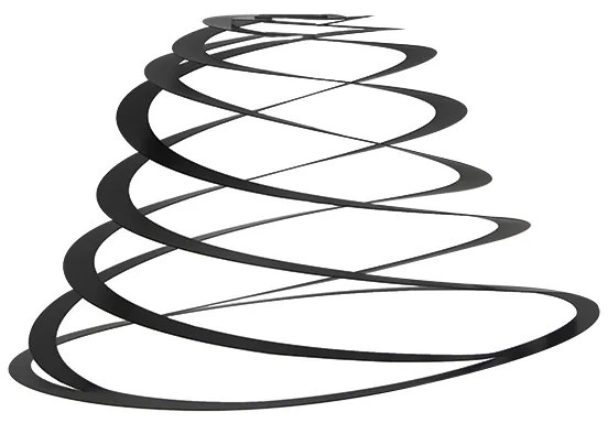 Abajur de aço preto 50 cm - Spiral