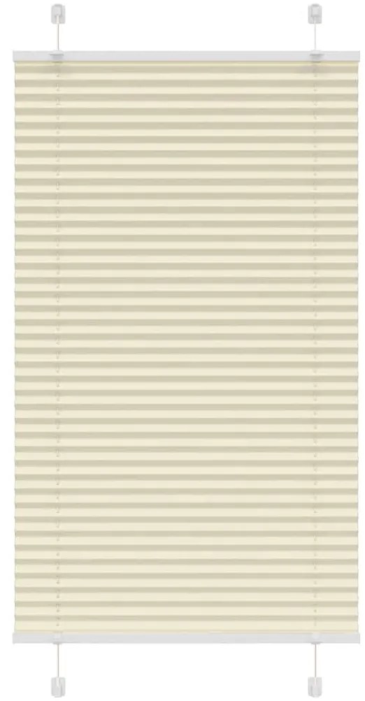 Creme Plissada Cega 80x100 cm Largura Tecido 79,4 cm Poliéster