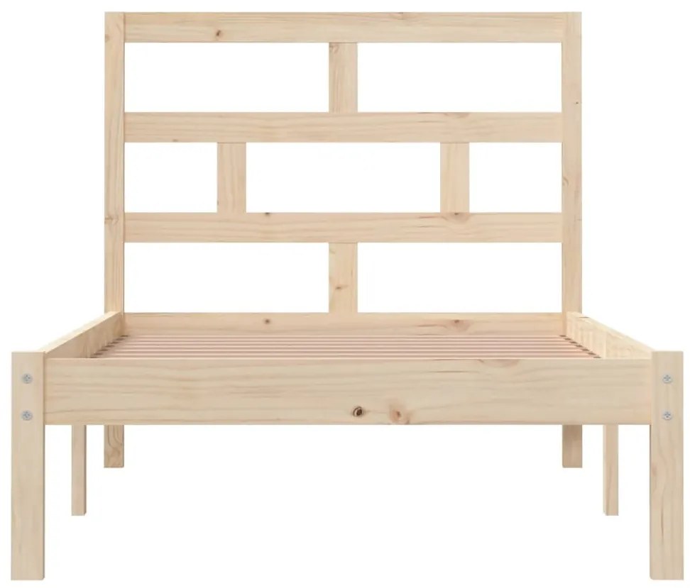 Estrutura de cama 90 x 200 cm madeira de pinho maciça