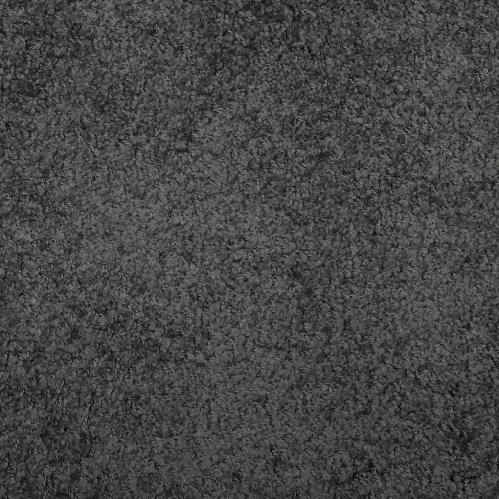 Tapete shaggy de pelo alto PAMPLONA Ø 240 cm antracite