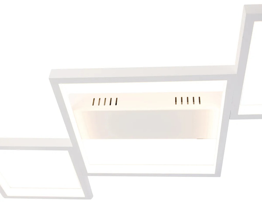 Candeeiro de teto branco com LED regulável em 3 níveis 5 luzes - Lejo Design
