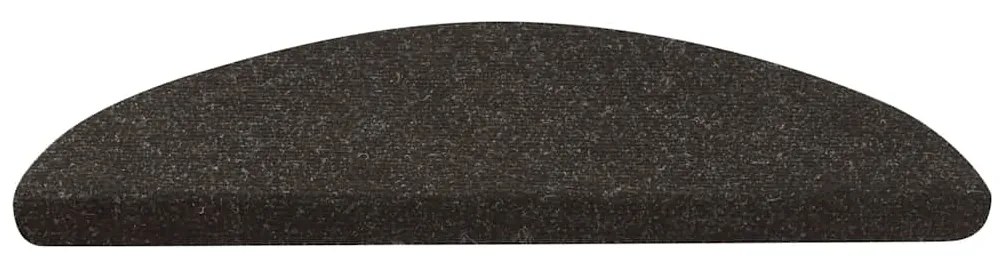 Tapetes de escada adesivos 30 pcs 56x17x3 cm preto