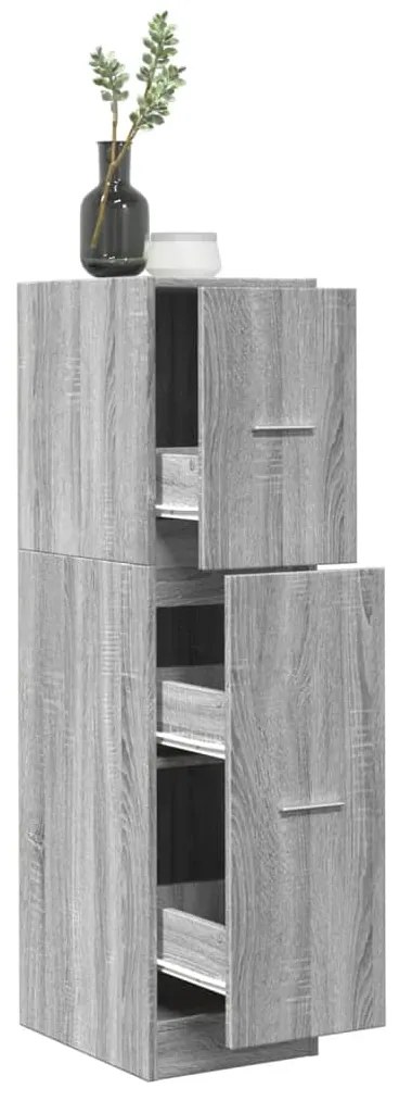 vidaXL Móvel boticário 30x41x118 cm derivados madeira cinzento sonoma
