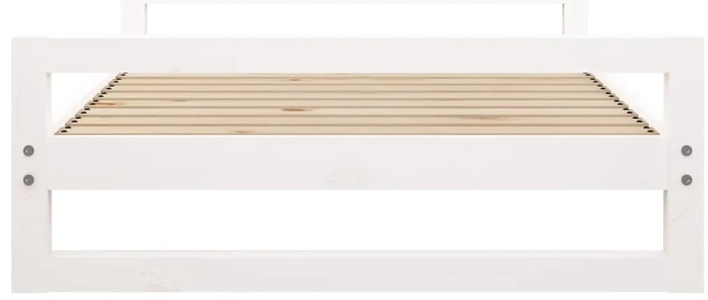 Cama para cães 105,5x75,5x28 cm madeira de pinho maciça branco