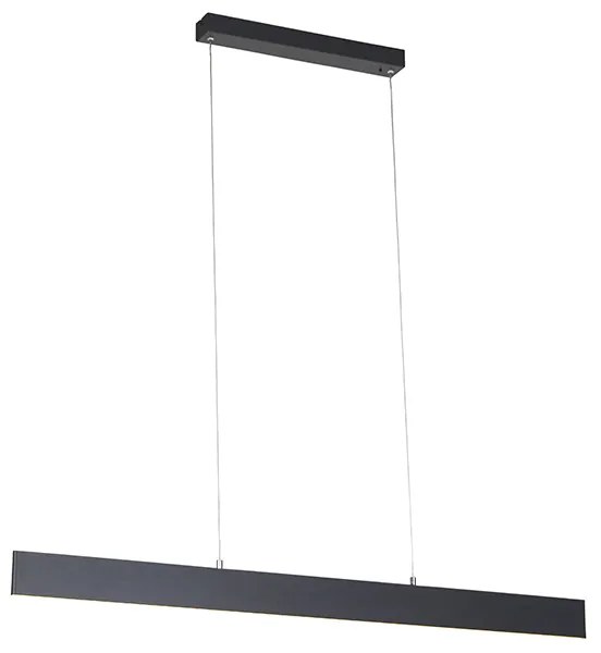 Candeeiro de suspensão cinzento escuro com LED e comando remoto - Casper Moderno