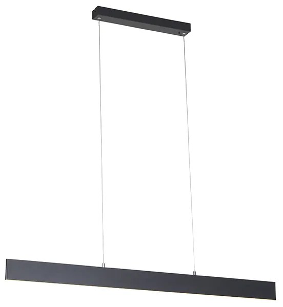 Candeeiro suspenso cinzento escuro incluindo LED com controlo remoto - Casper Moderno