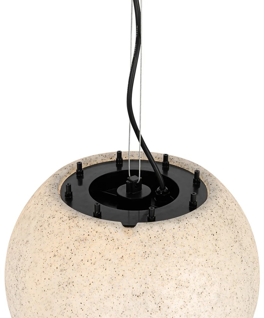 Candeeiro de suspensão exterior moderno cinzento 35 cm IP65 - Nura Moderno