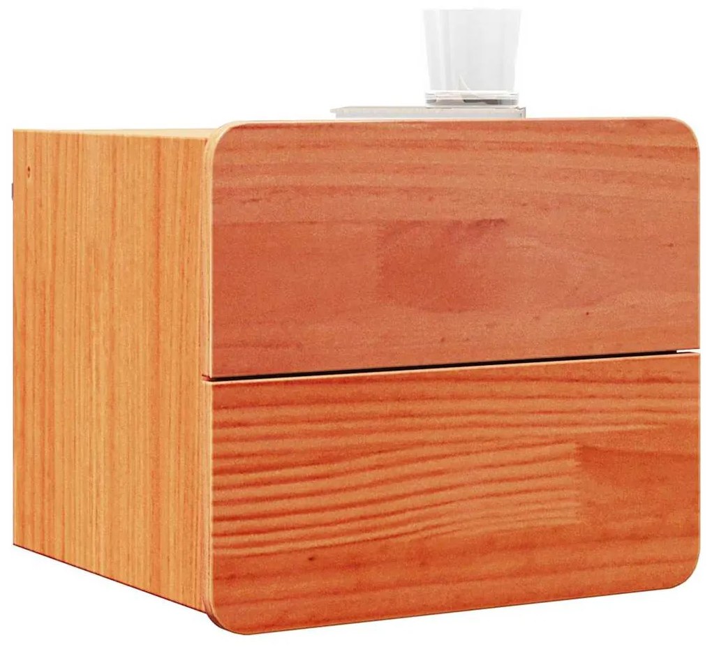 Mesa-de-cabeceira com gaveta 2 pcs Castanho 39 x 34 x 33 cm