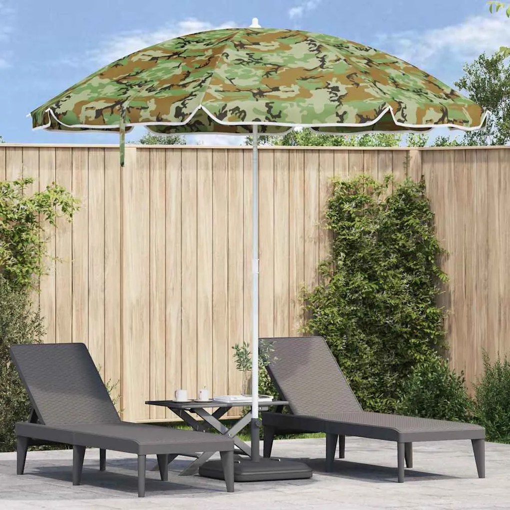 vidaXL Parasol de Praia Camuflagem 263 x 263 x 272 cm