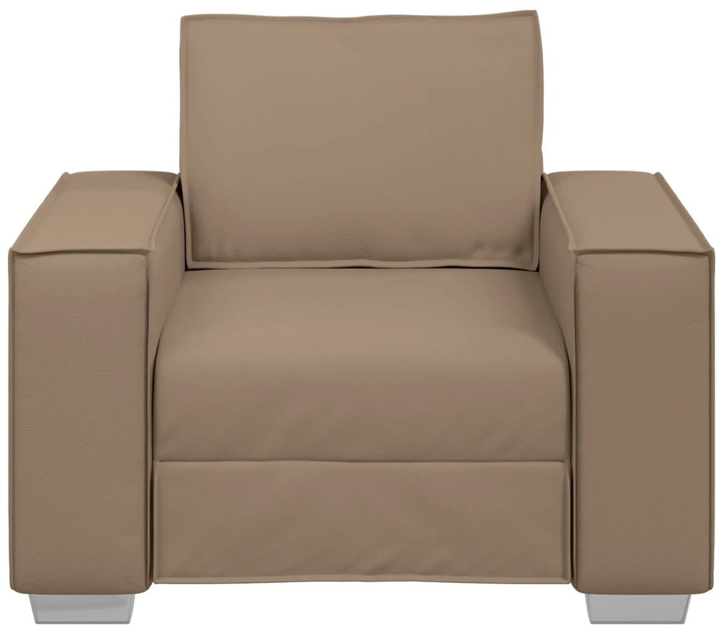 Cadeira de Sofá vidaXL Cappuccino 59 cm em Couro Sintético