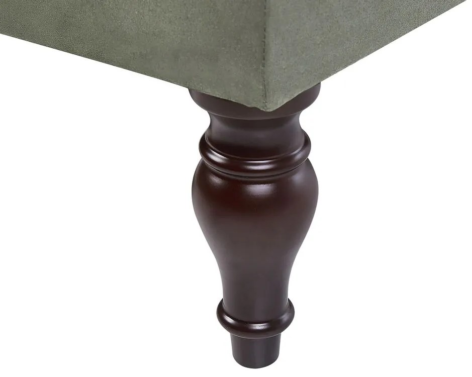 Chaise-longue à direita com arrumação em tecido cinzento PESSAC II Beliani