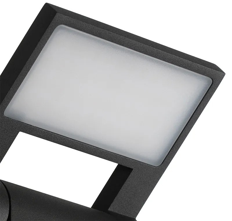 Candeeiro de parede exterior antracite com LED IP54 e sensor de movimento - Zane Moderno