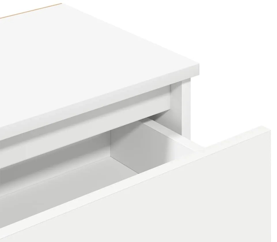 Mesas de cabeceira 2 pcs 40x30x39 cm derivados madeira branco