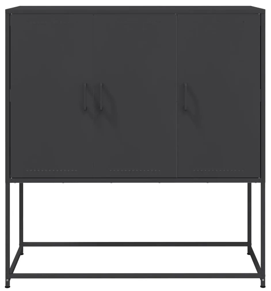 Aparador alto 100,5x39x107 cm aço preto