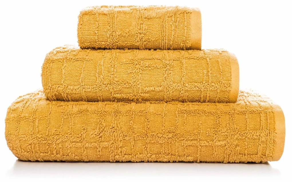 3 toalhas de banho 100% algodão orgânico - GAUFRE de SOREMA: Azul