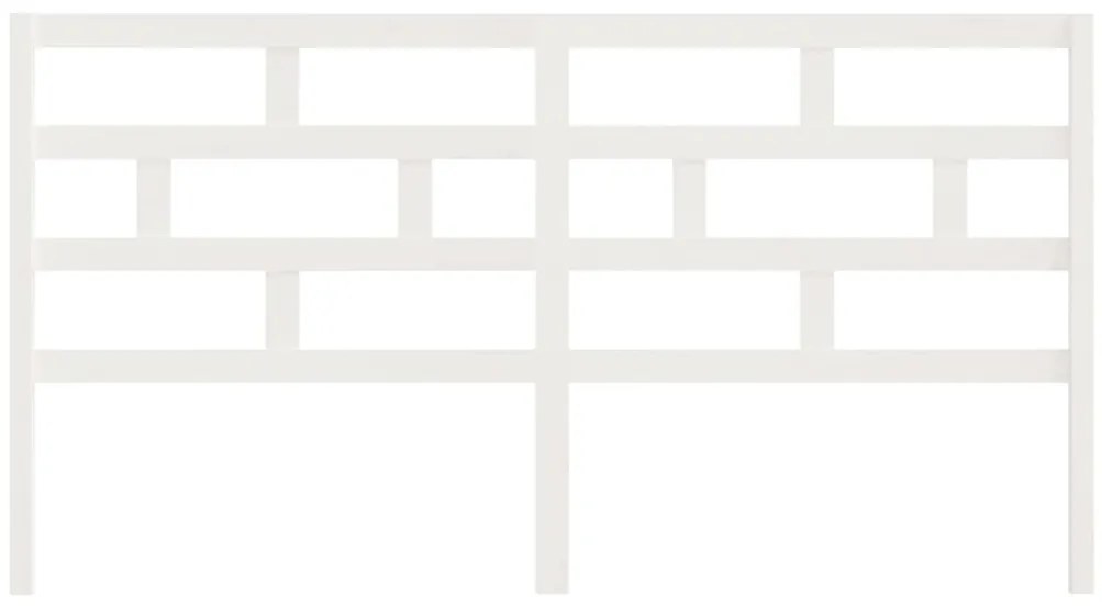 Cabeceira de cama 186x4x100 cm pinho maciço branco