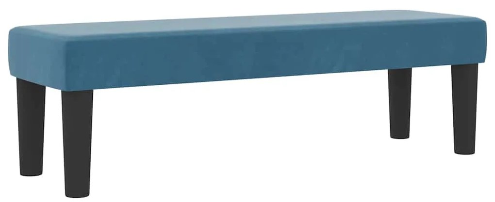 Cama Box Spring com Colchão & Banco Azul Escuro 140x190 cm Veludo