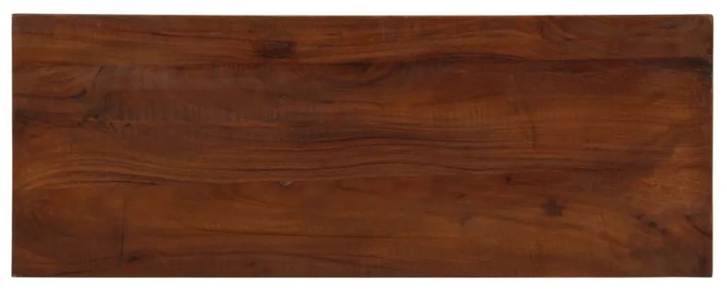 vidaXL Tampo de mesa retangular 90x20x3,8 cm madeira recuperada maciça