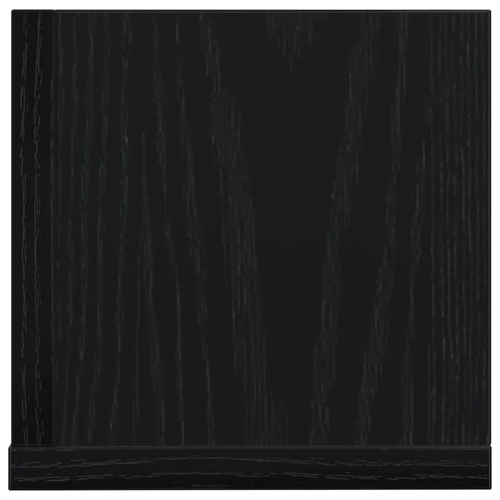 Estantes de parede 2 pcs 75x16,5x16,5cm derivados madeira preto