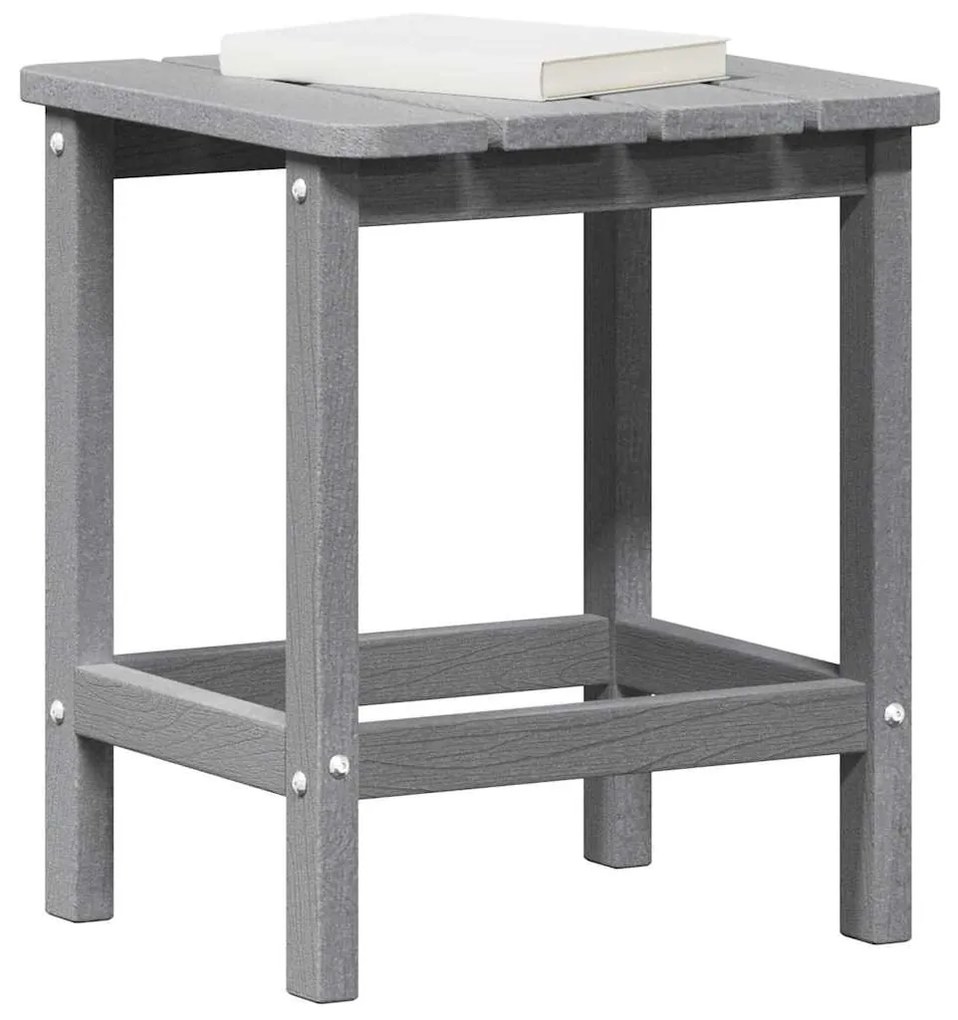 Mesa lateral Adirondack Cinza-claro 38x38x45 cm HDPE