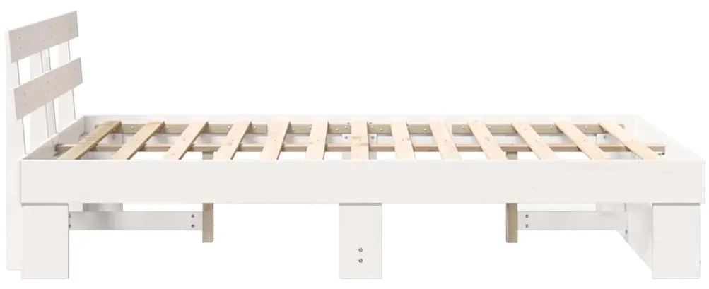 Estrutura da Cama com cabeceira Branco 140 x 190 cm