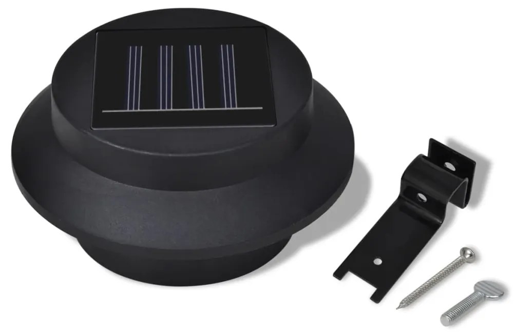 Conjunto Lâmpada Solar 6 Peças de Exterior para a Cerca Calha