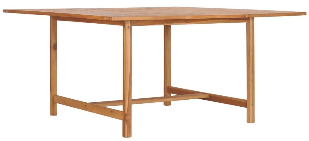 vidaXL Mesa de jardim 150x150x76 cm madeira de teca maciça