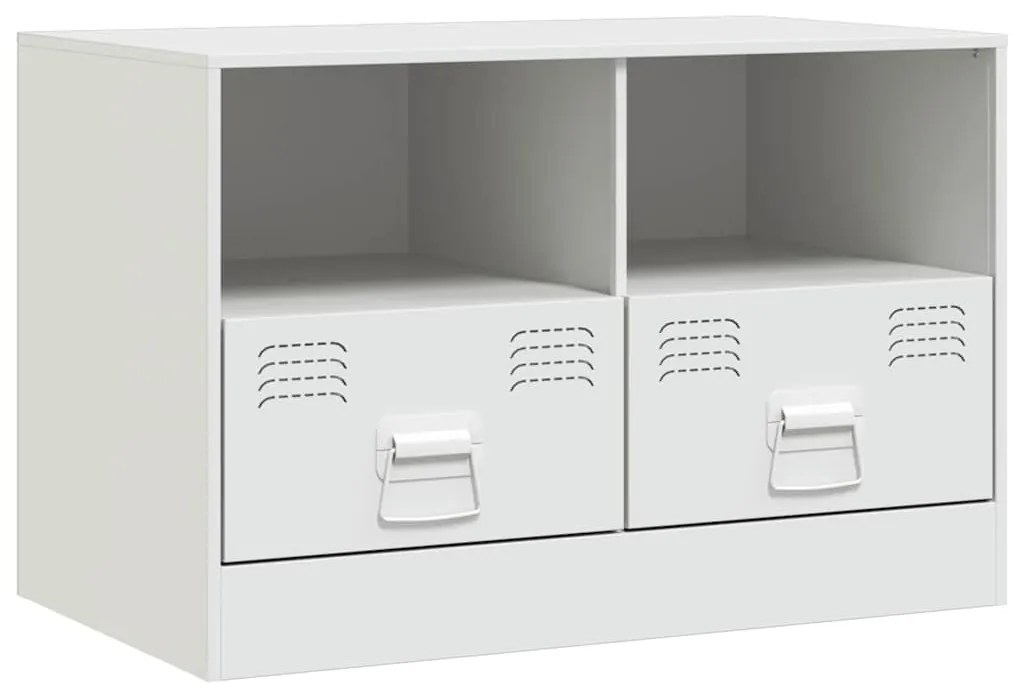 Móveis de TV 2 pcs 67x39x44 cm aço branco