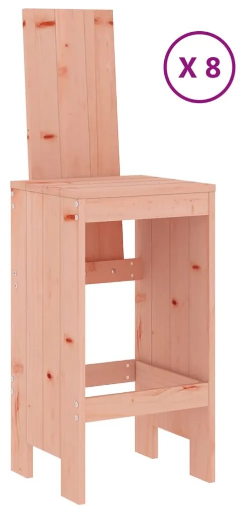 9 pcs conjunto de bar para jardim madeira de douglas maciça
